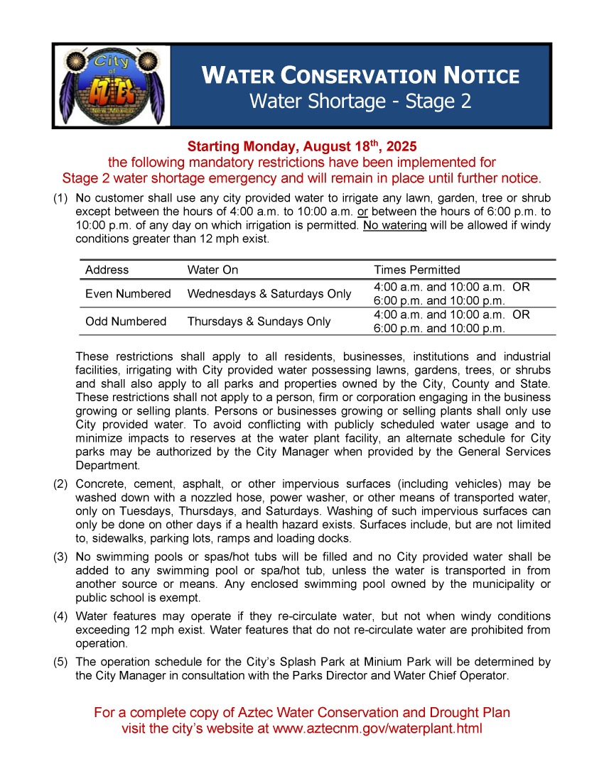 Water Restriction Stage 2